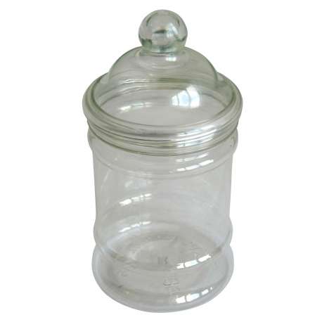 1-48 380ml Plastic Victorian Style Sweet Jars with Yellow Screw Caps 