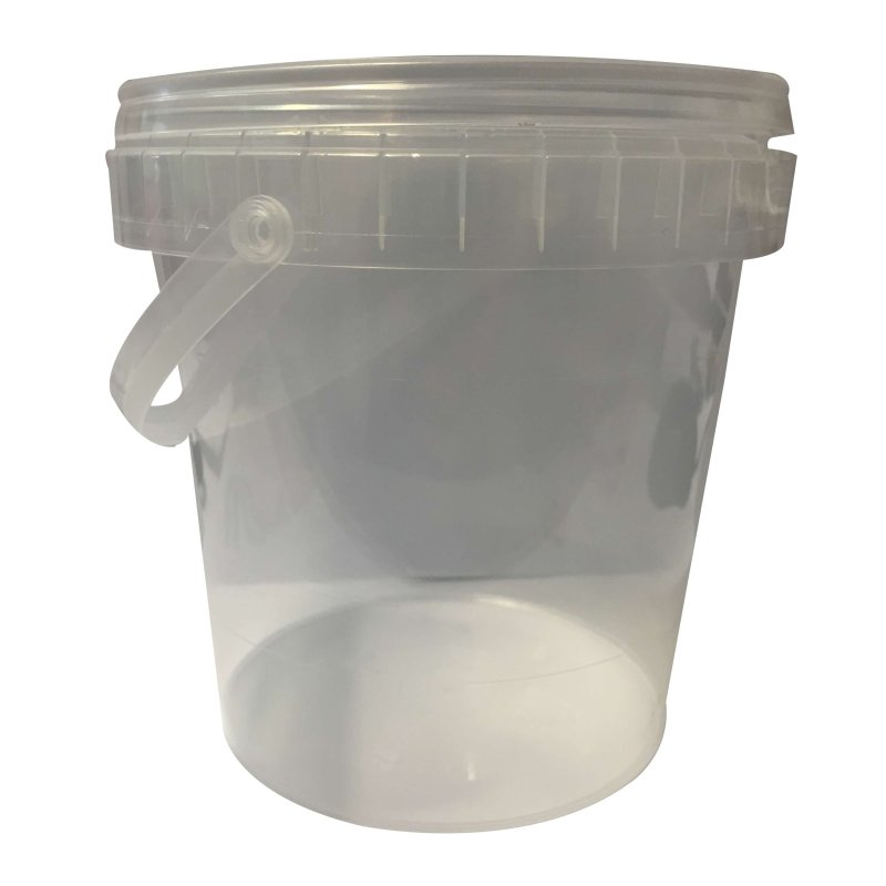 10 x 1.2 Litre Clear Plastic Bucket