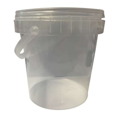1.2 Litre Clear Plastic Bucket - Pack of 10