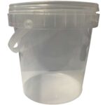 1.2 Litre Clear Plastic Bucket - Pack of 10