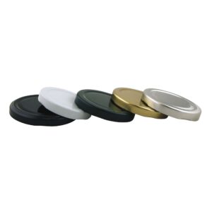 70mm Black lids - Pack of 100