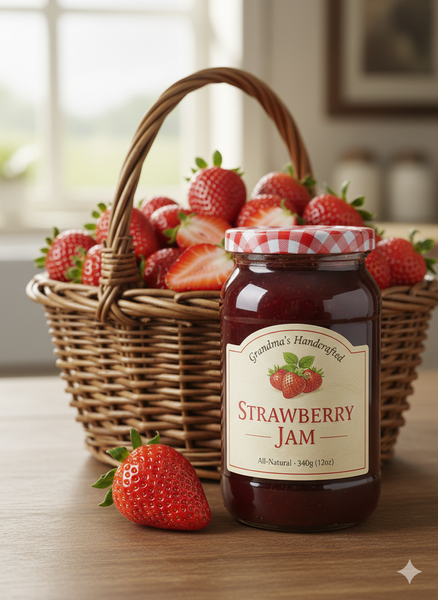 2772 x Traditional 1lb Jam Jar