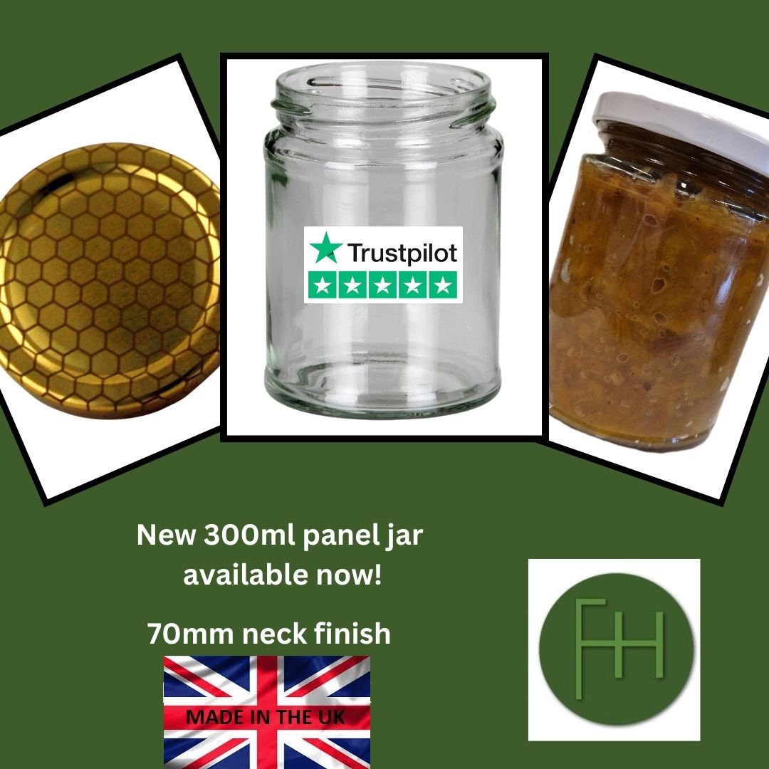 504 x 300ml Panel jars & lids